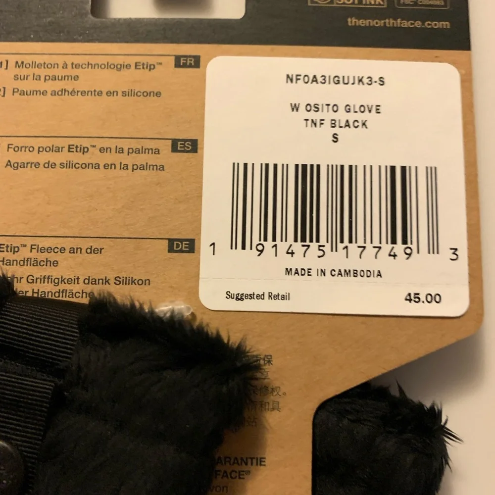 The North Face S  Osito Etip® Gloves - Touchscreen Compatible NWT